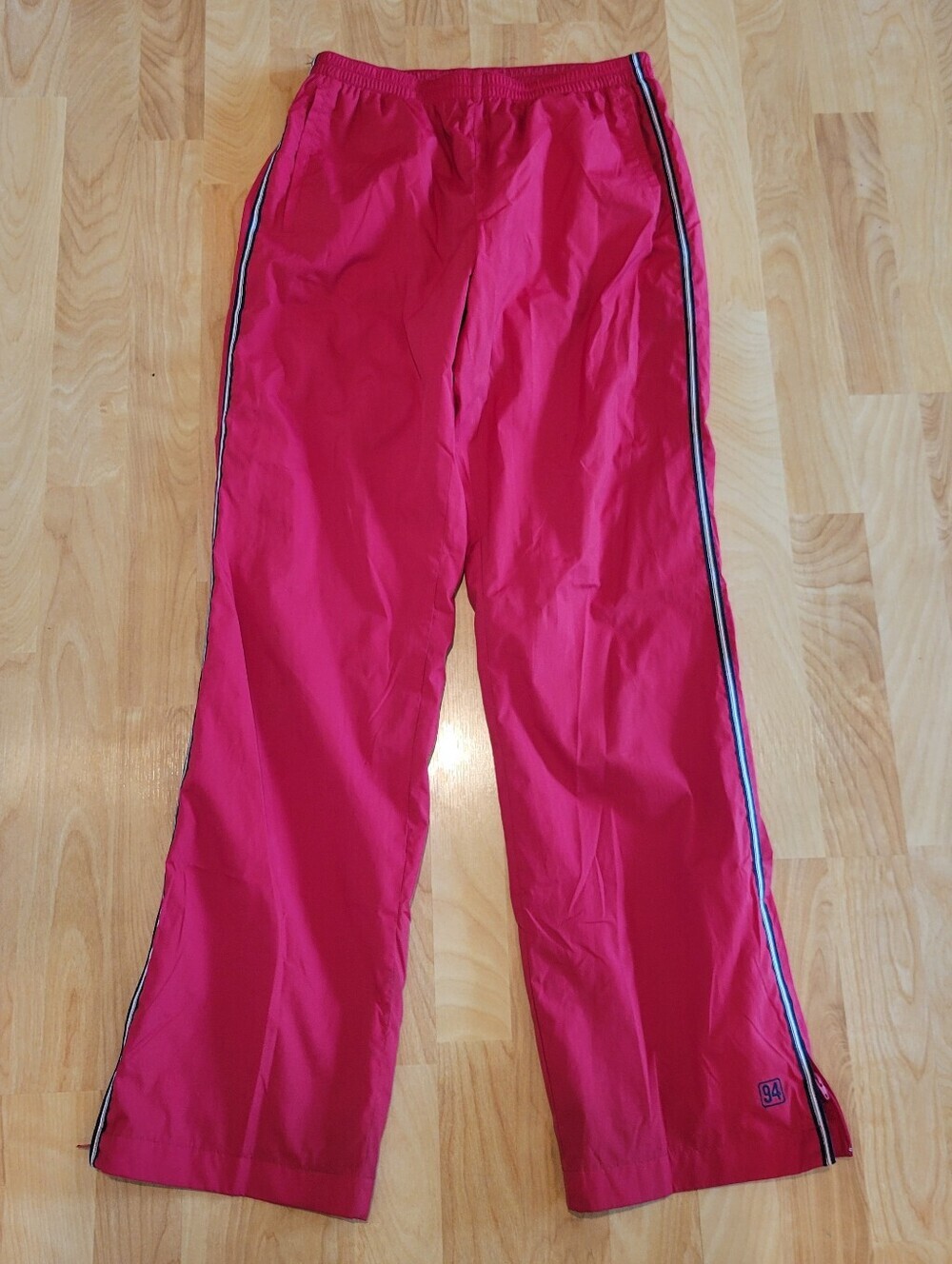 Old Navy Red Mesh Lined Track Pants Size Small Y2k